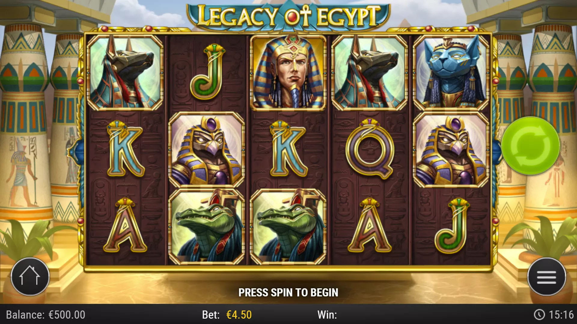 Legacy of Egypt slot de Play'n GO – Banner principal